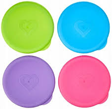 Munchkin Miracle 360° Cup Lids 4-pack, green blue purple pink