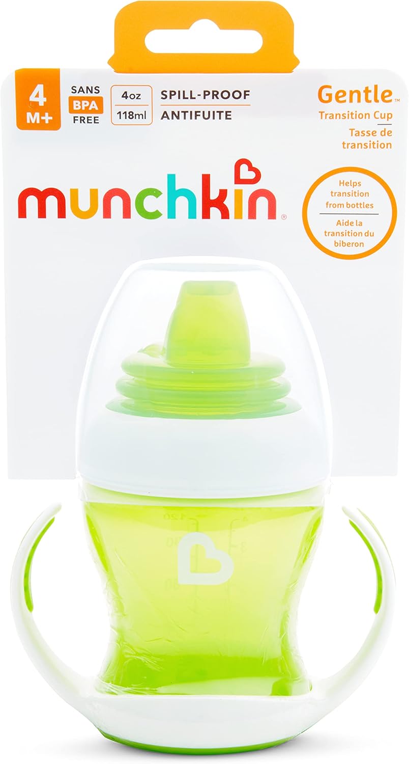 Munchkin Gentle Transition Trainer Cup 4M+ lime green spill-proof 118ml