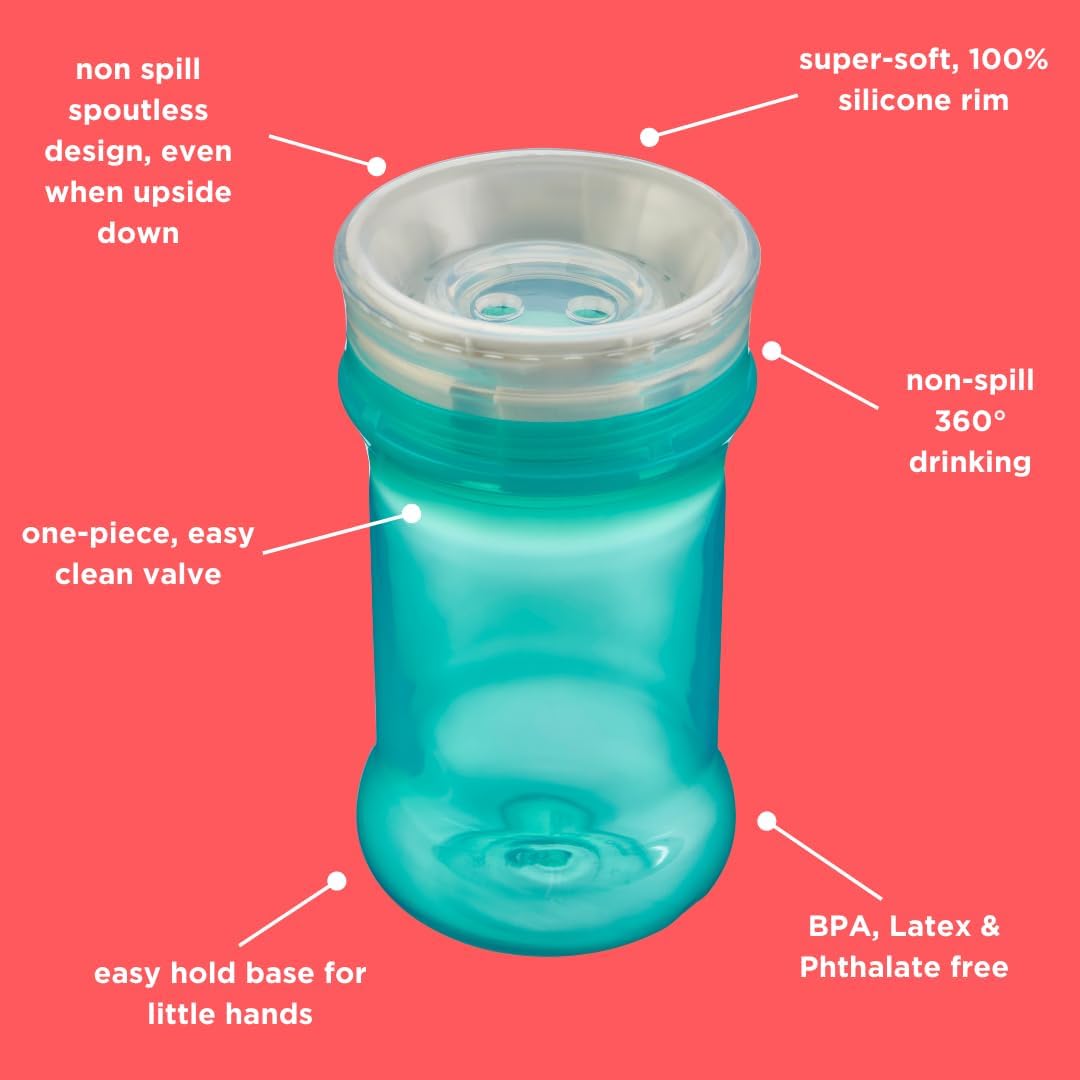 Vital Baby Hydrate Edge 360° Cup 280ml purple spoutless drinking cup