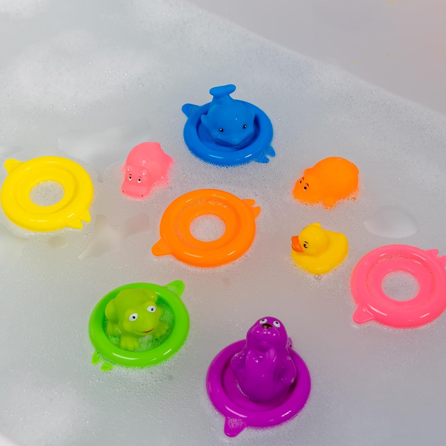 Vital Baby Splash Swim Rings colourful animal-shaped flotation toys set