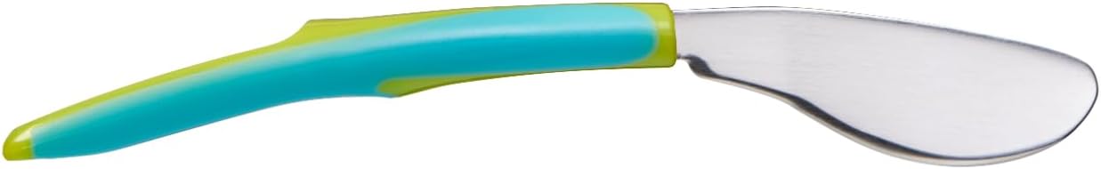 Vital Baby Nourish Chunky Cutlery Set blue and green spoon with yellow handle