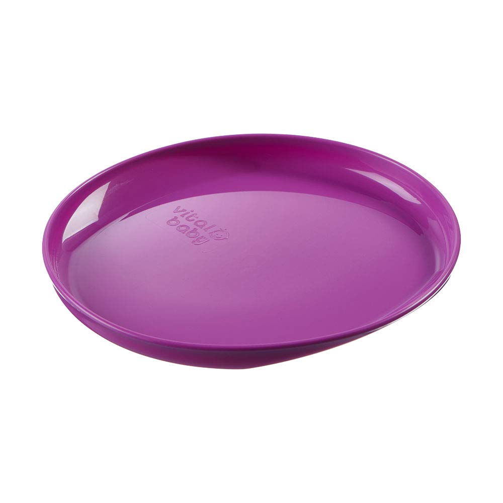 Vital Baby NOURISH Perfectly Simple purple plate, pack of five