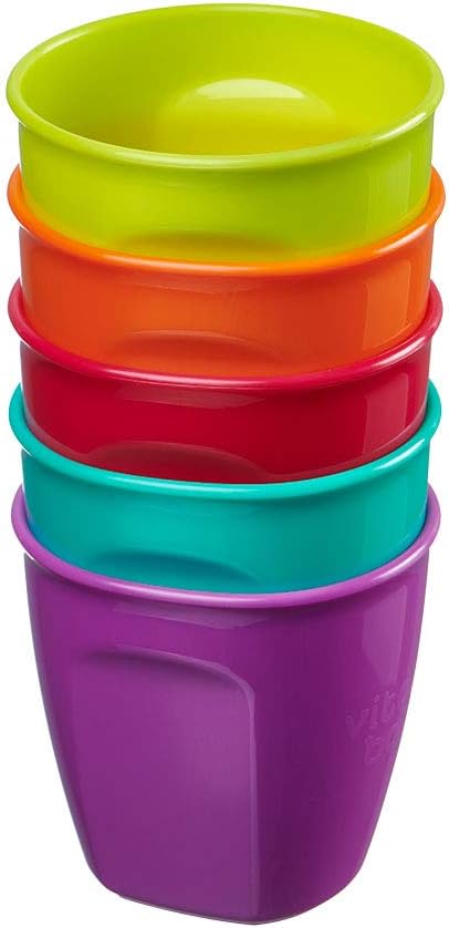 Vital Baby NOURISH Perfectly Simple Cups, set of five multicoloured cups