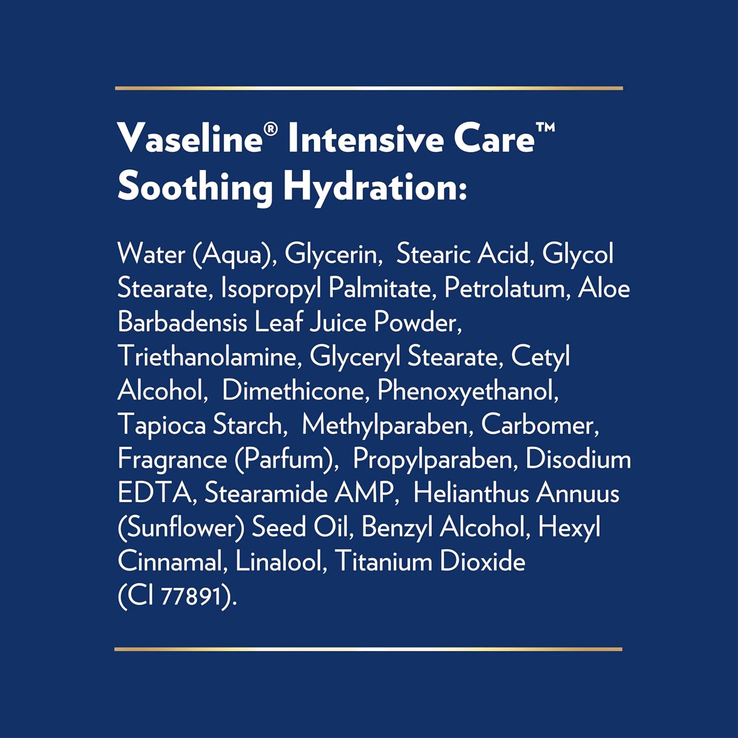 Vaseline Intensive Care Soothing Hydration body lotion 600 mL bottle