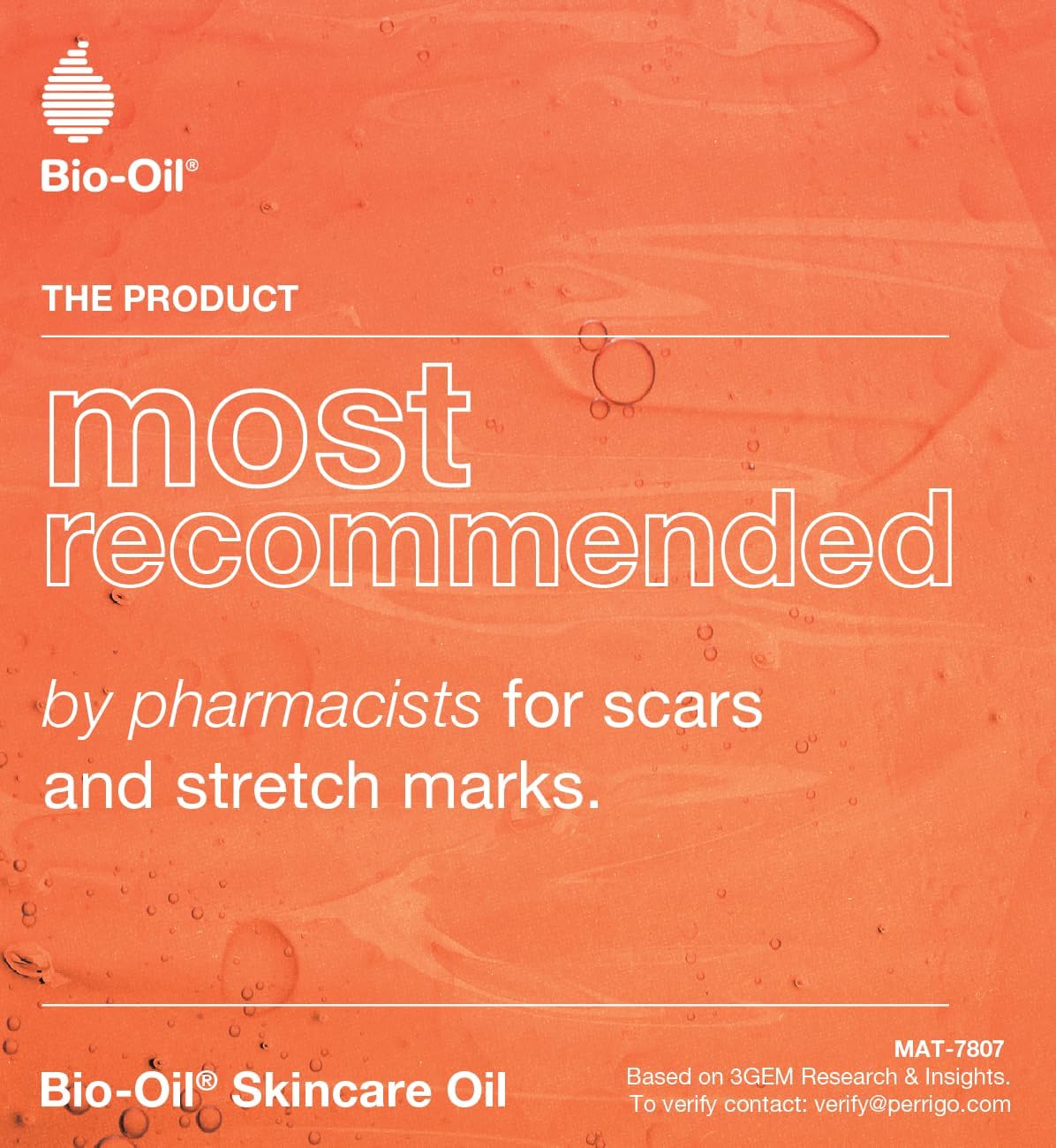 Bio-Oil Skincare Oil 125ml bottle with orange packaging and droplets