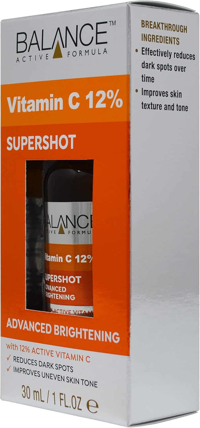 Balance Active Vitamin C 12% Supershot Serum 30ml brightening bottle with box