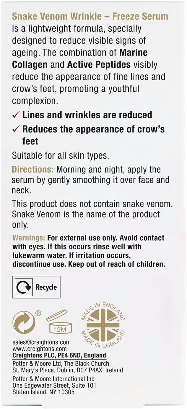 Balance Active Formula Snake Venom Wrinkle Freeze Serum lightweight facial serum