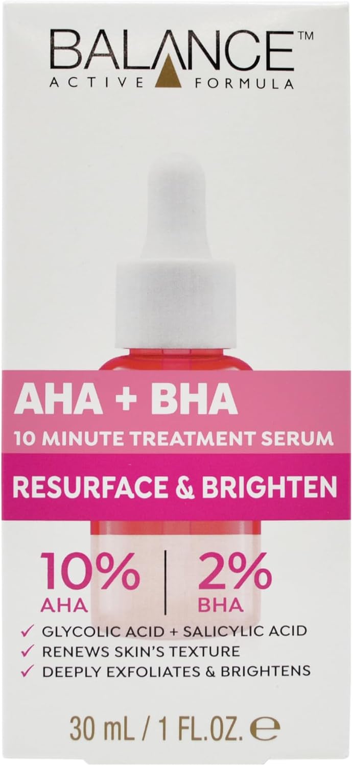 Balance Active Formula AHA 10% BHA 2% Resurface Brighten Retexturising Serum 30ml