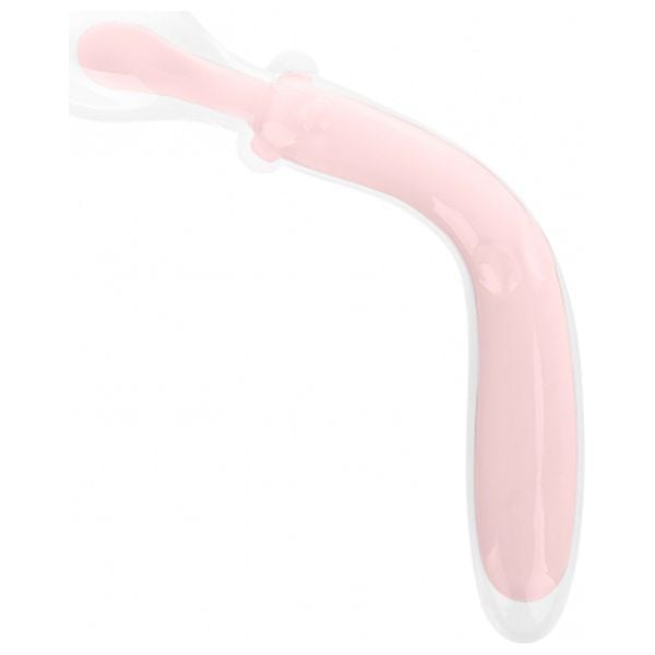 Kikka Boo Flexible Training Spoon pink with ergonomic curved handle for babies