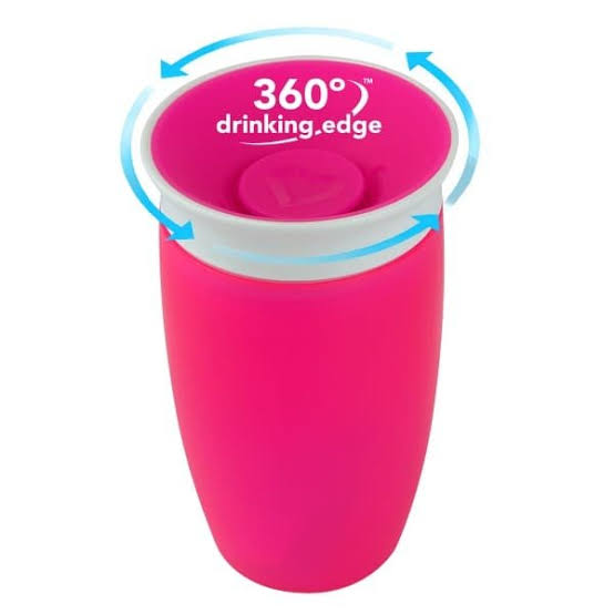Munchkin Miracle 360° pink sippy cup 10oz for 12 months plus