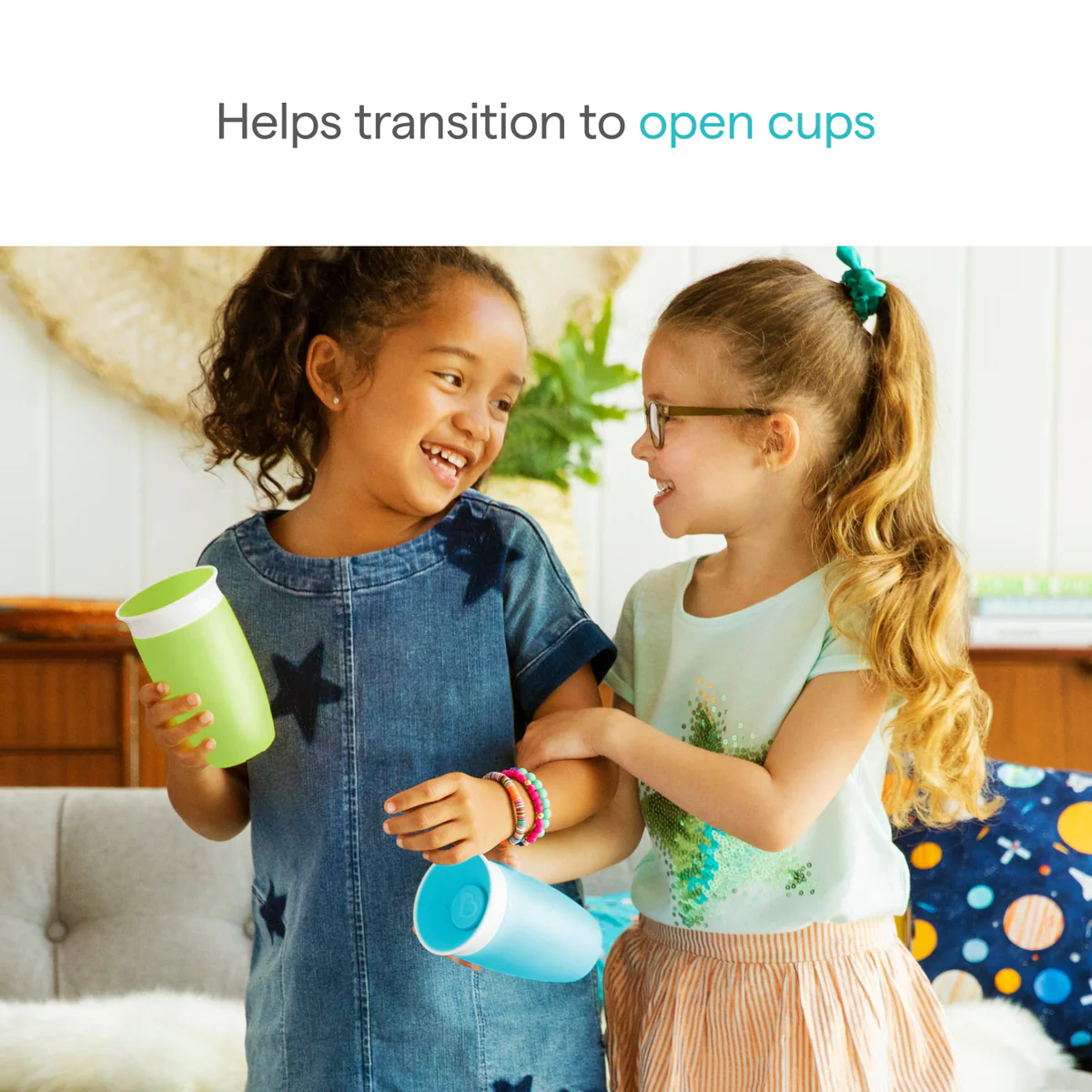 Munchkin Miracle 360° green sippy cup 296ml for 12+ months