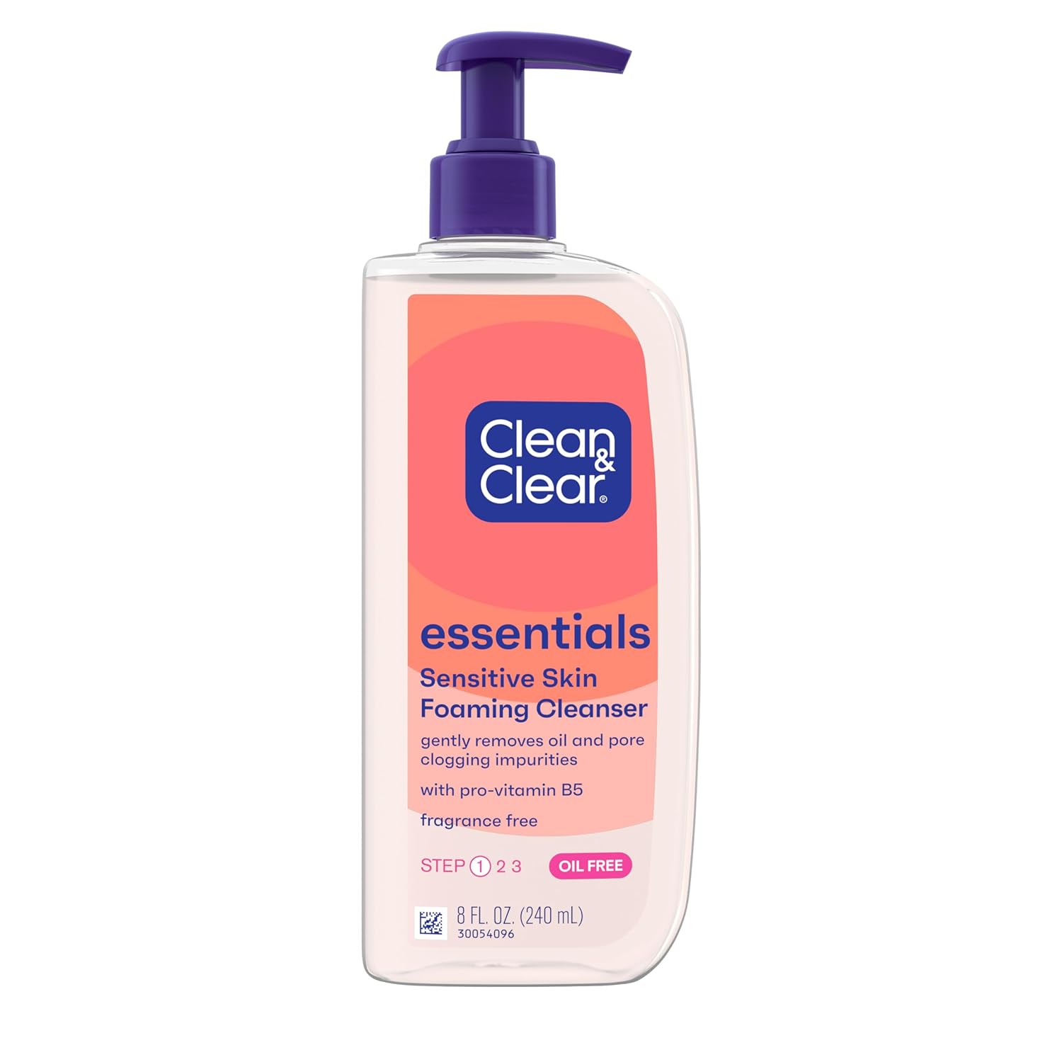 Clean & Clear Essentials Sensitive Skin Foaming Cleanser 240ml pump bottle