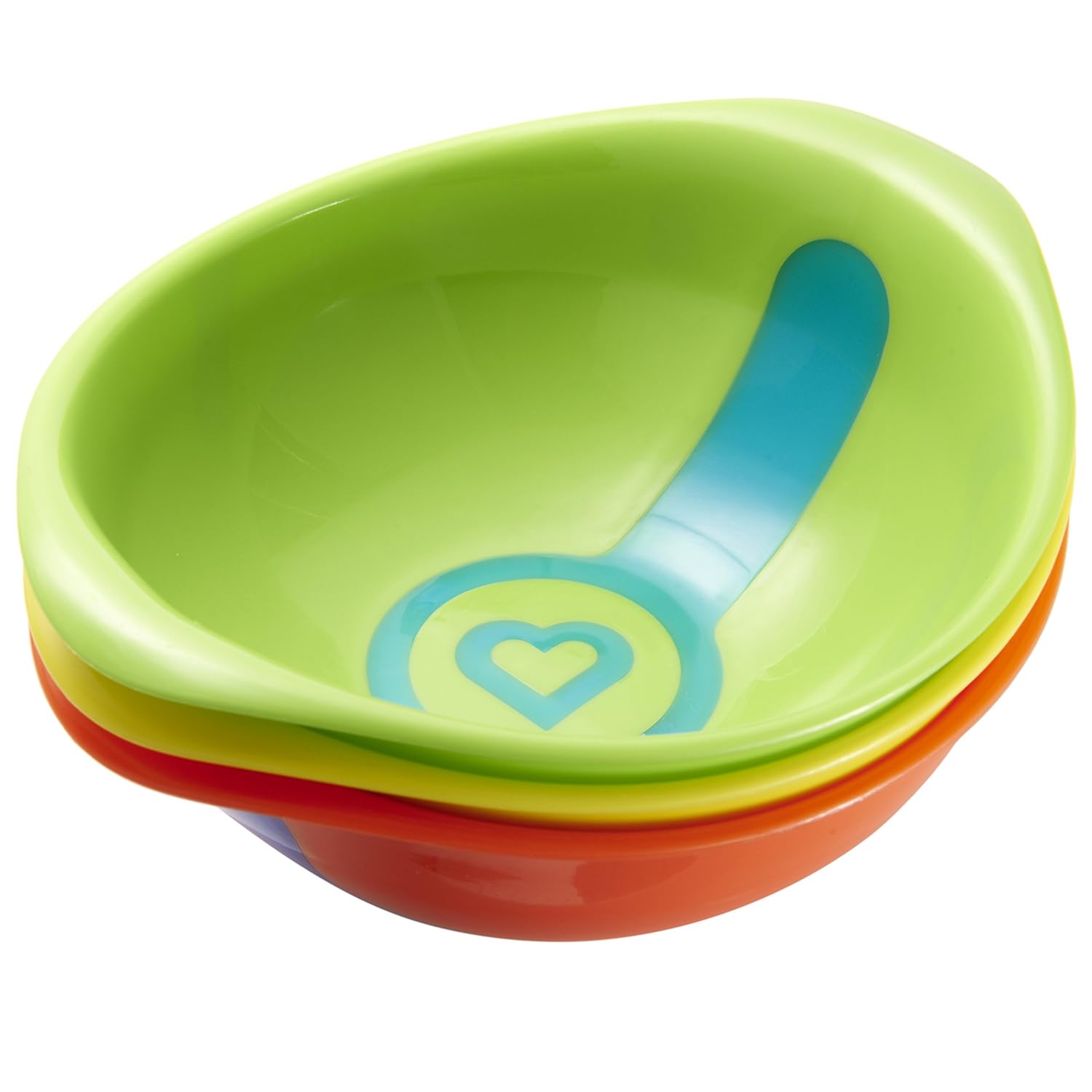 Munchkin White Hot bowls three-pack with temperature-sensing spoon, 12+ months