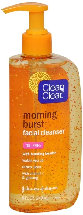 Clean & Clear Morning Burst foaming facial cleanser with bursting beads, oil-free