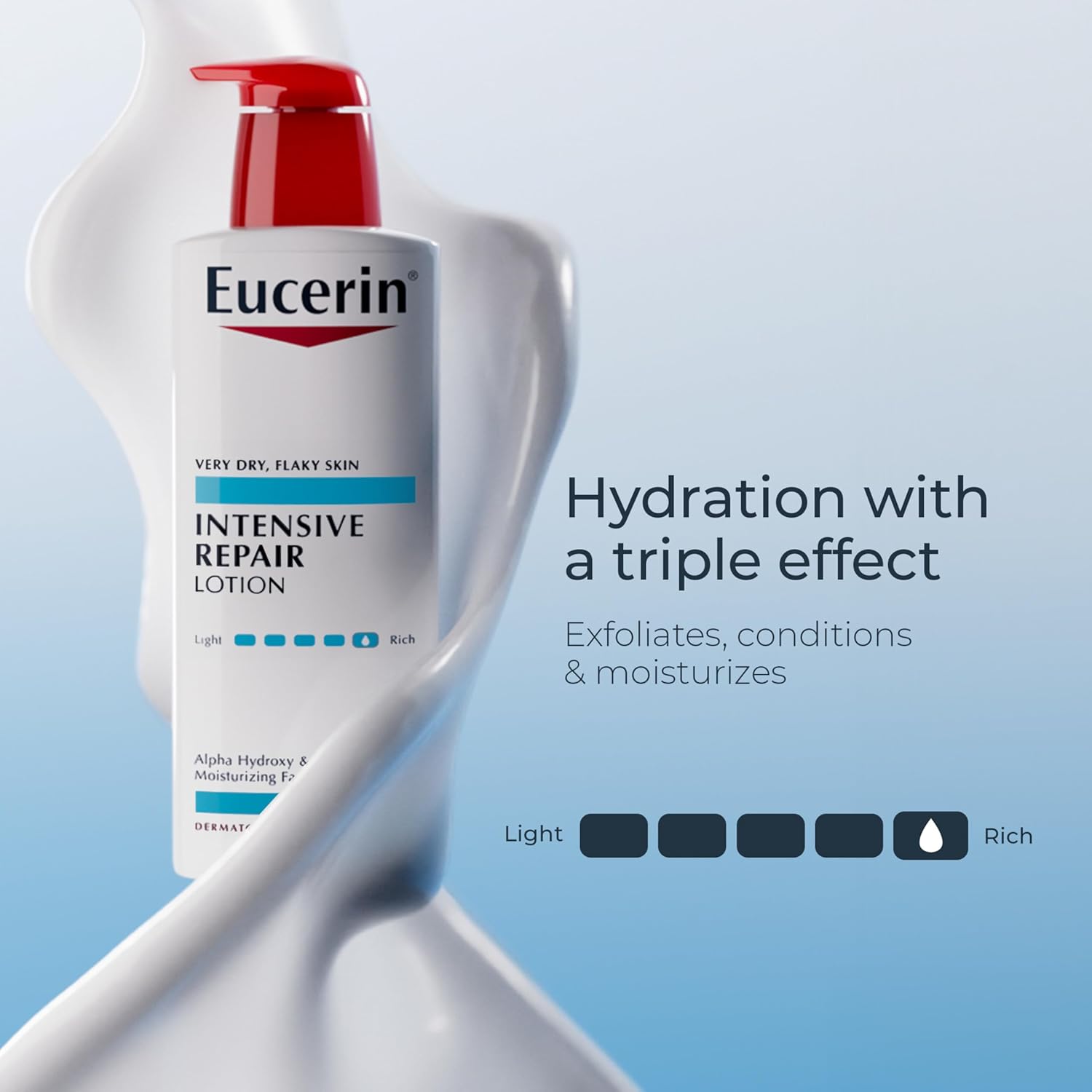 Eucerin Intensive Repair body lotion 500ml pump bottle with red cap