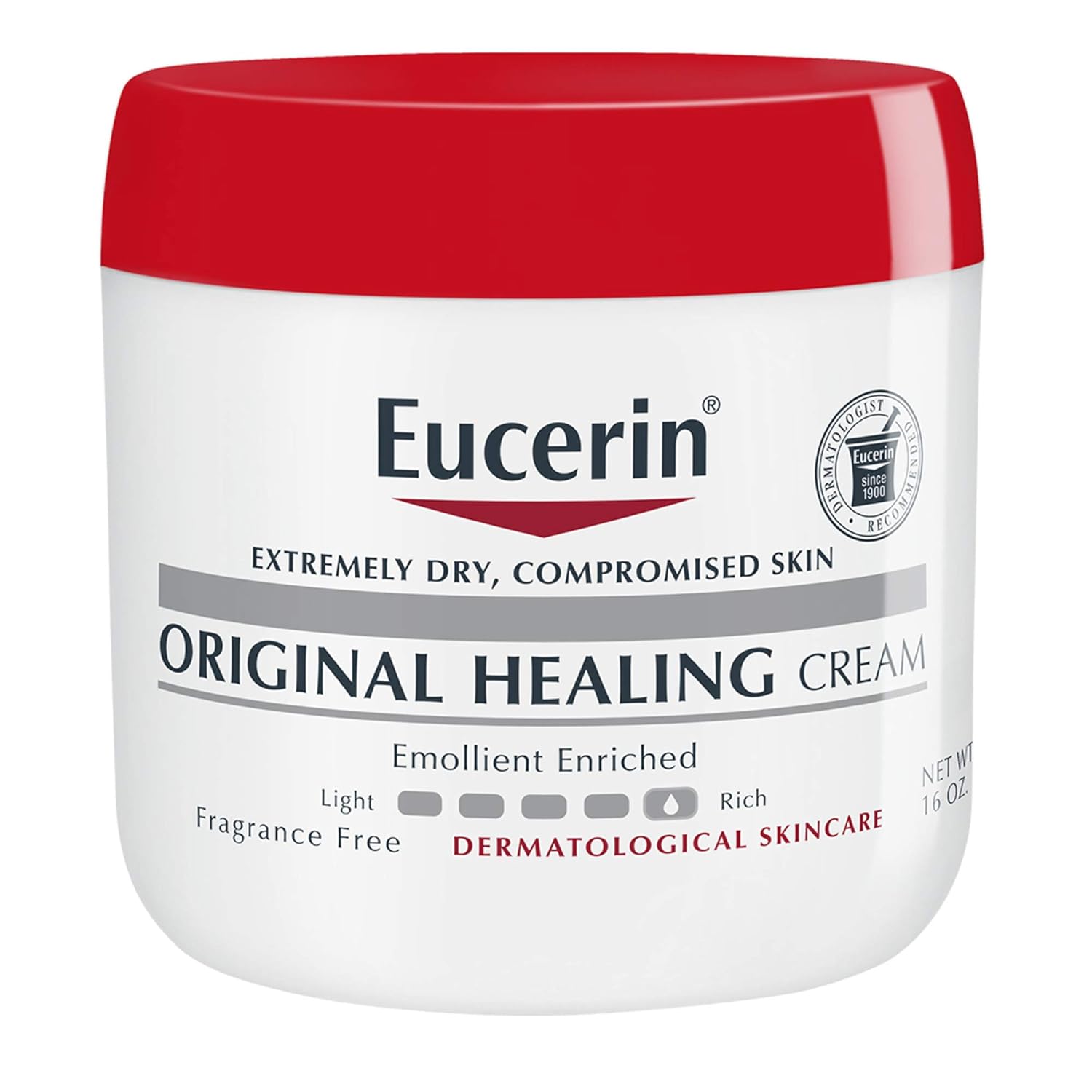 Eucerin Original Healing Cream 16 oz jar with red lid