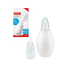NUK Nasal Decongester white bulb syringe with two replacement tips