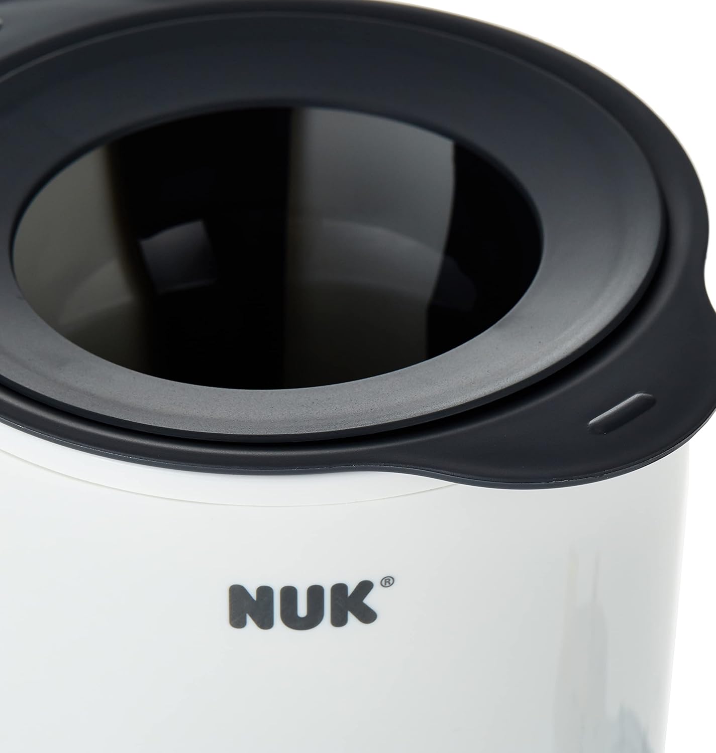 Nuk Thermo Express white and black bottle warmer with open top chamber