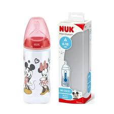 Nuk Disney Minnie Mouse First Choice+ baby bottle 300ml, pink and white