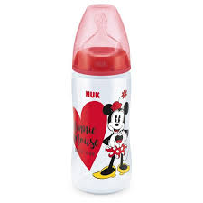 Nuk Disney Minnie Mouse First Choice+ baby bottle 300ml pink red white