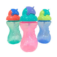 Nuby Flip-It Beaker Active Sipeez 300ml three colours blue pink green