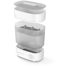 Philips Avent Advanced Steam Electric Bottle Steriliser with removable components and white base