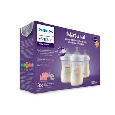 Philips Avent Natural Response 3.0 bottles 260ml three pack for three to six months plus