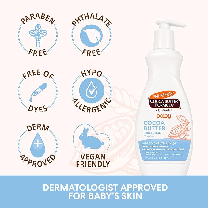 Palmer's Cocoa Butter Formula baby lotion 400ml white pump bottle