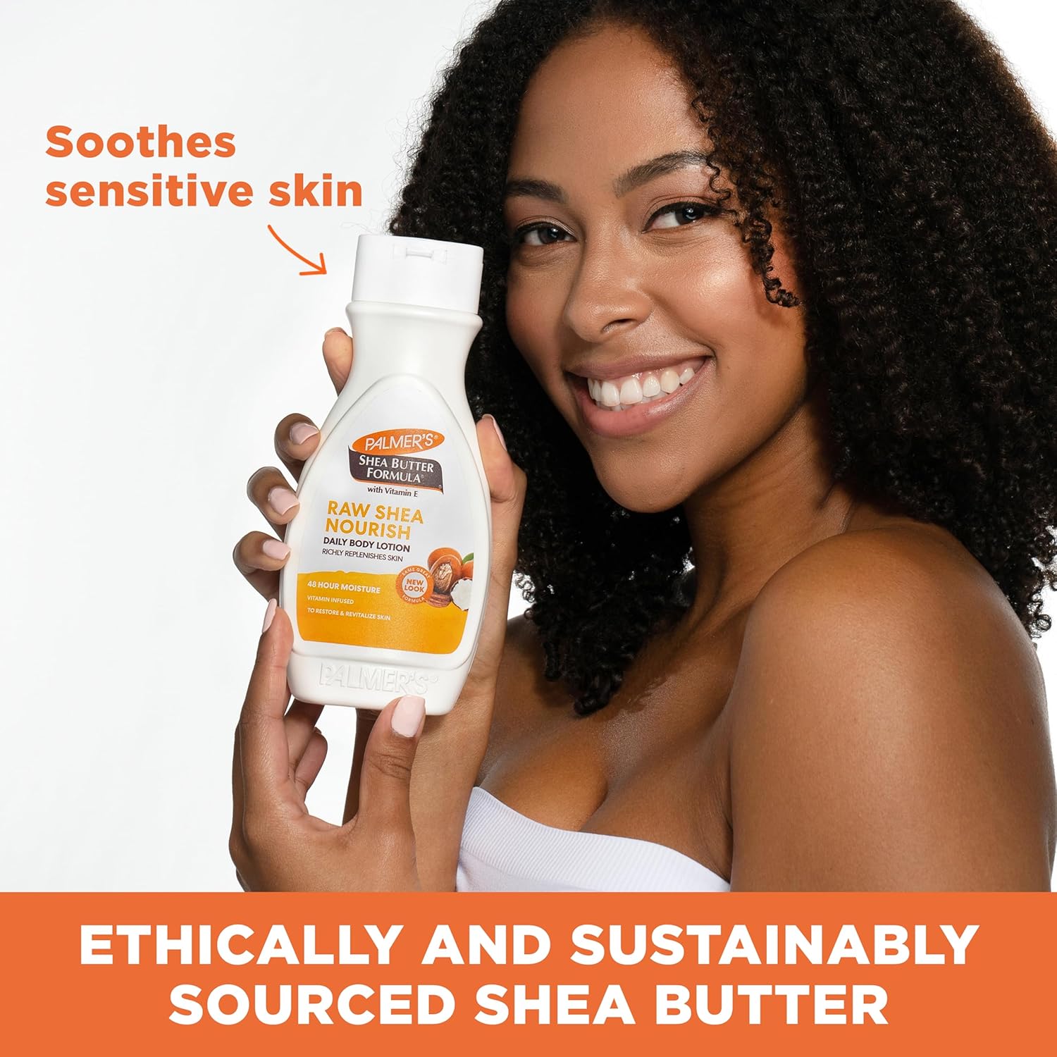 Palmer's Raw Shea Nourish Daily Body Lotion 250ml white bottle