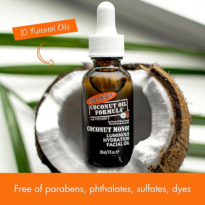 Palmer's Coconut Monoi Luminous Hydration Facial Oil 30 ml with dropper