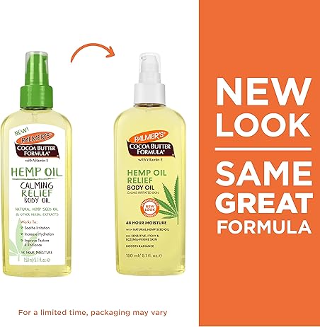 Palmer's Cocoa Butter Hemp Oil Calming Relief Body Oil 150ml spray bottle