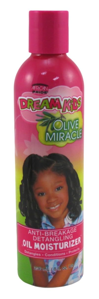 African Pride Dream Kids Olive Miracle anti-breakage detangling oil moisturiser bottle
