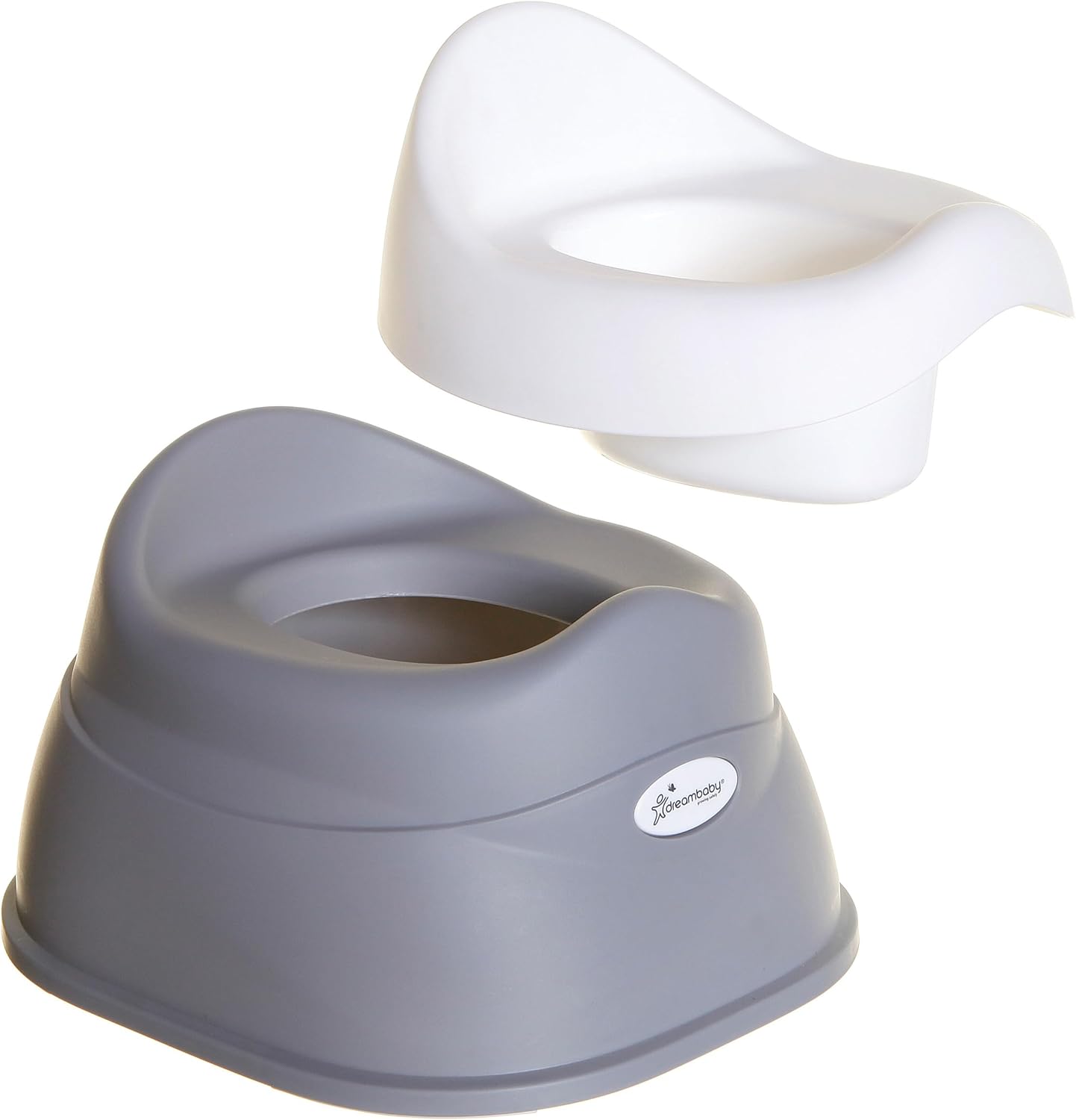 Dreambaby Sturdy Ezy Potty training seat grey and white with removable bowl