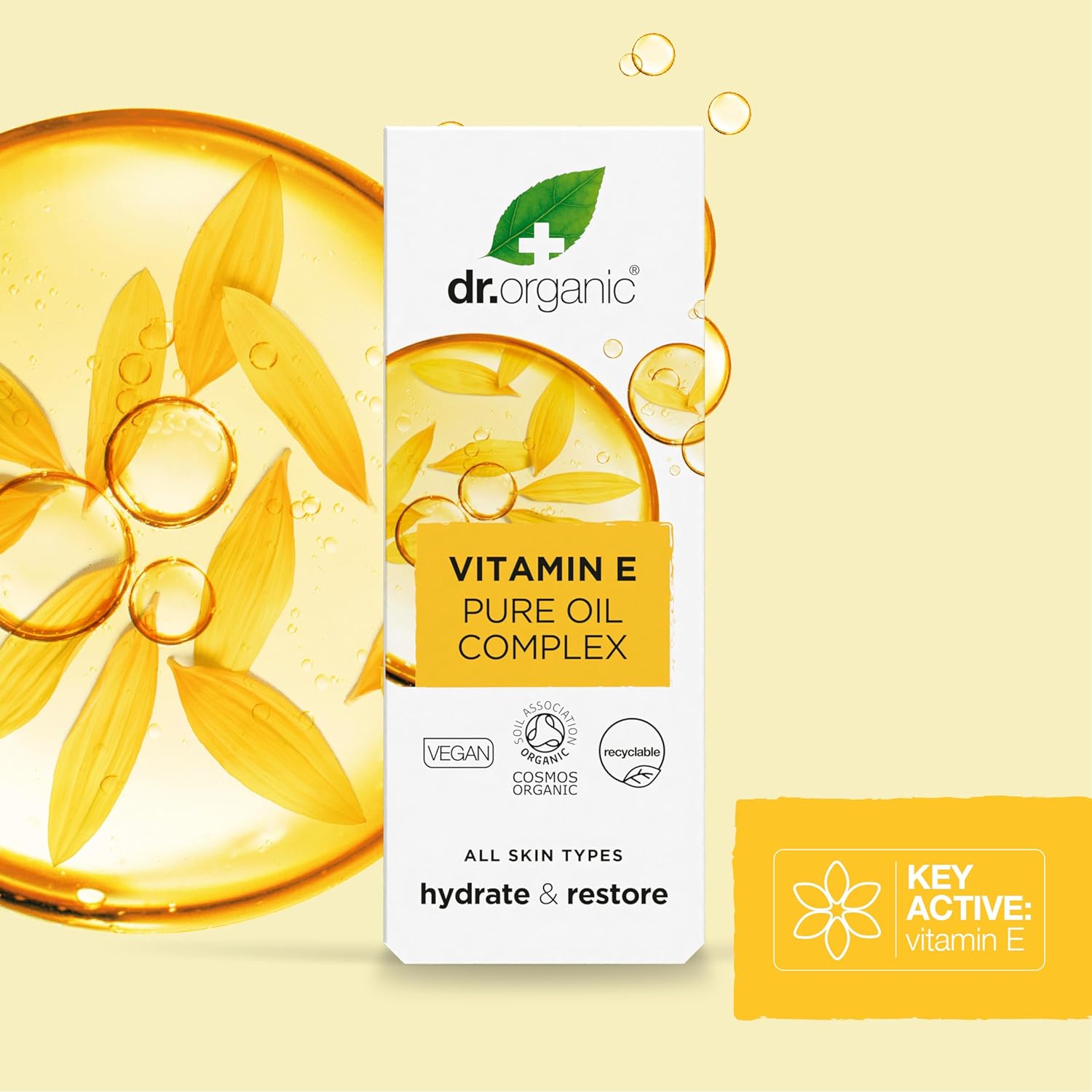 Dr. Organic Vitamin E Pure Oil Complex 50ml bottle with white packaging