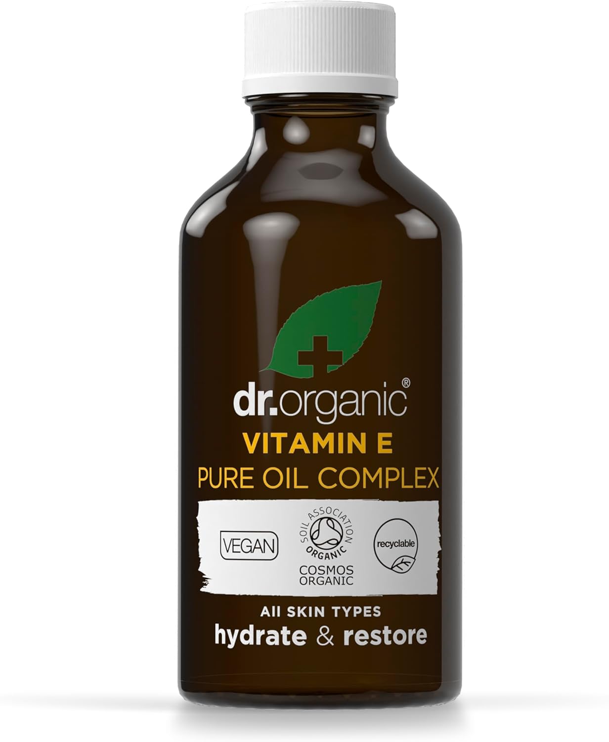 Dr. Organic Vitamin E Pure Oil Complex 50ml in dark brown bottle