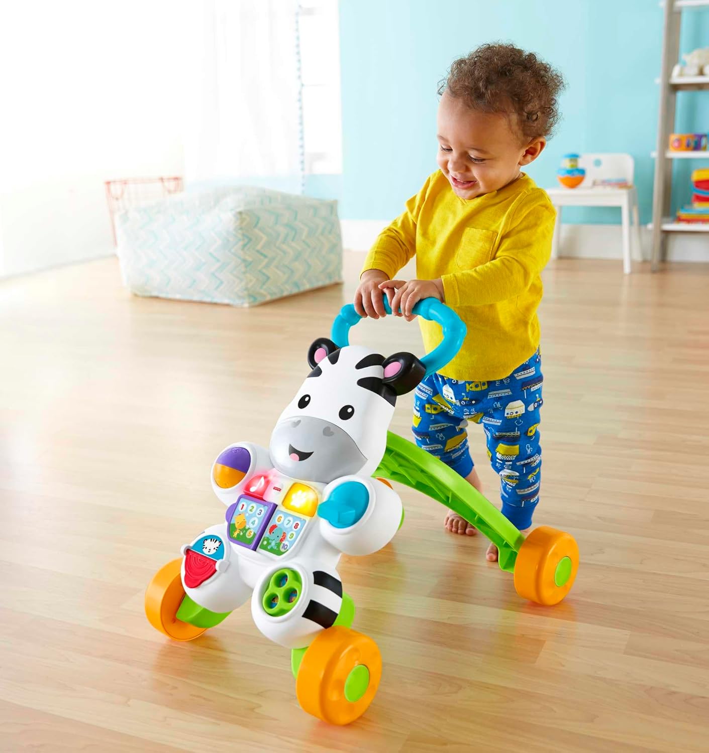 Fisher-Price Learn with Me Zebra Walker with interactive buttons and wheels