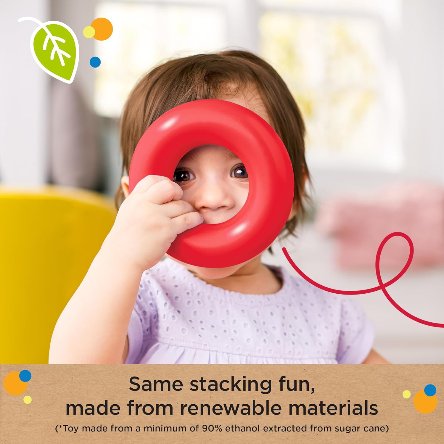 Fisher-Price Rock-a-Stack red ring stacking toy for babies