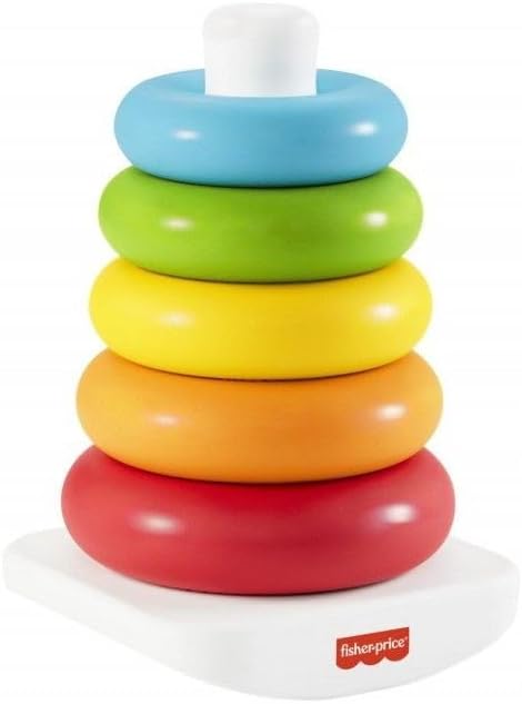 Fisher-Price Rock-a-Stack classic ring stacking toy with coloured rings