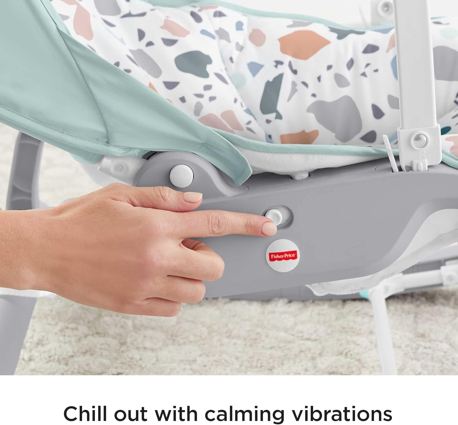 Fisher-Price Deluxe Infant-to-Toddler Rocker with mint and grey frame