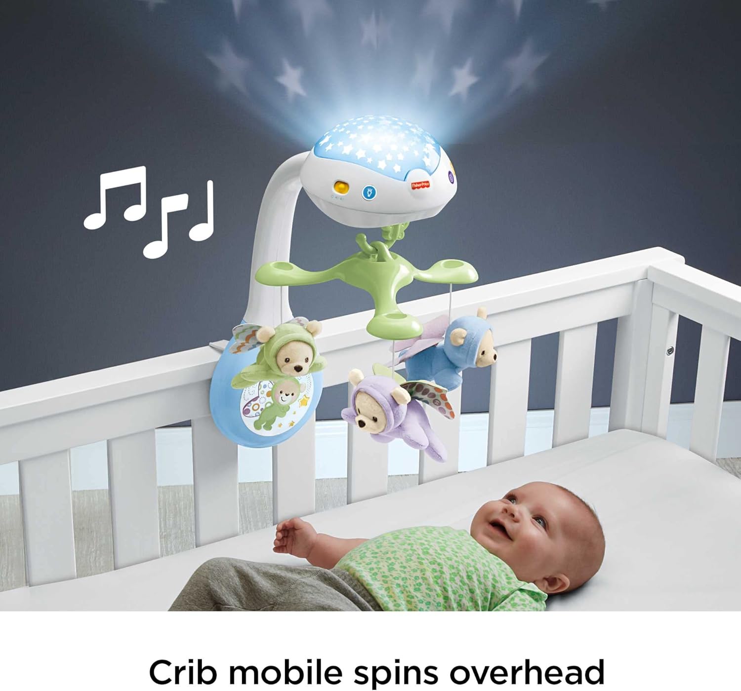 Fisher-Price Butterfly Dreams 3-in-1 projection mobile with hanging toys and lights
