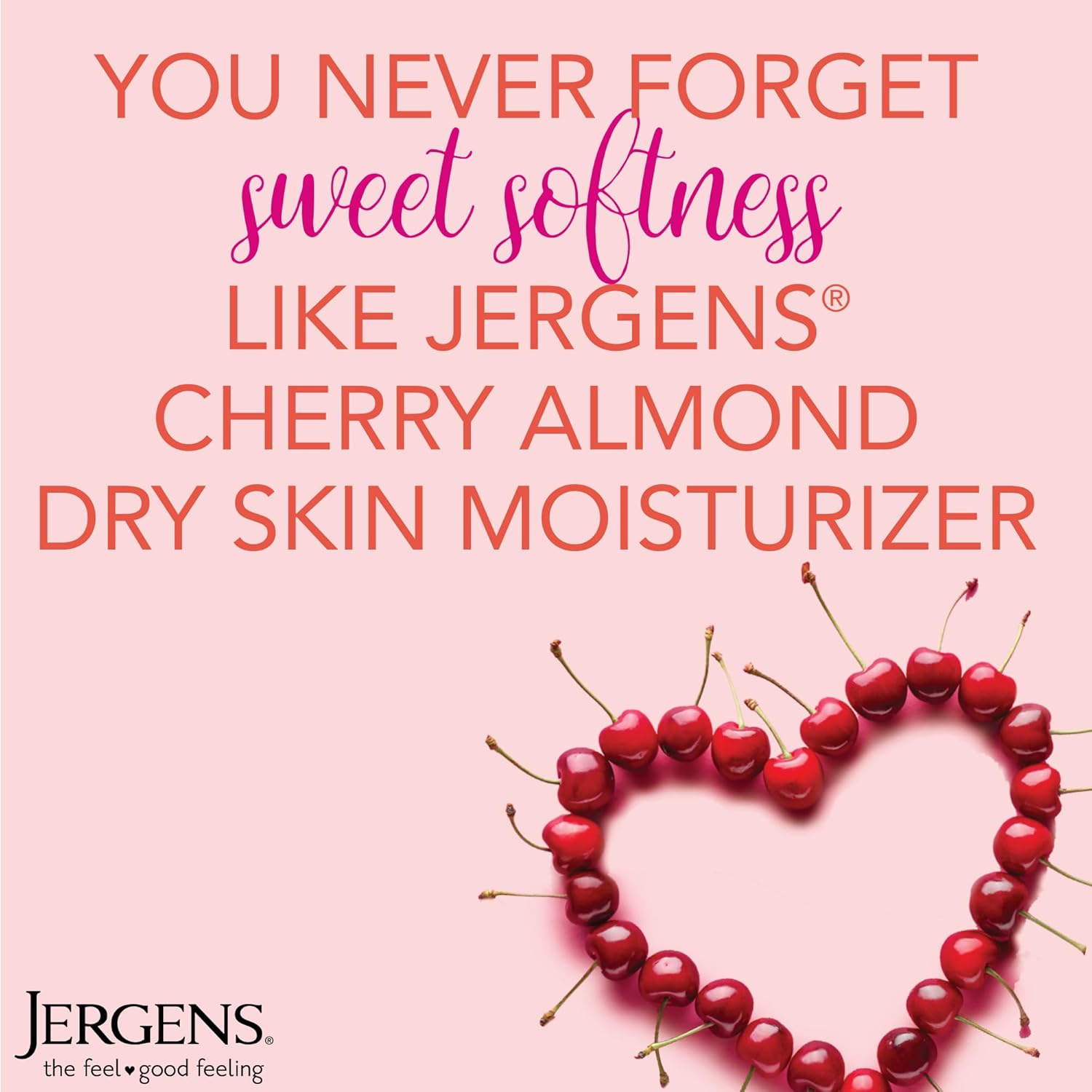 Jergens Cherry Almond dry skin moisturizer 621ml bottle, original scent