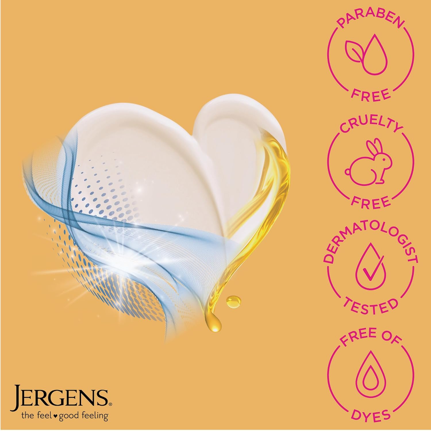 Jergens Skin Firming Toning Moisturizer 496 ml bottle with cream and oil texture