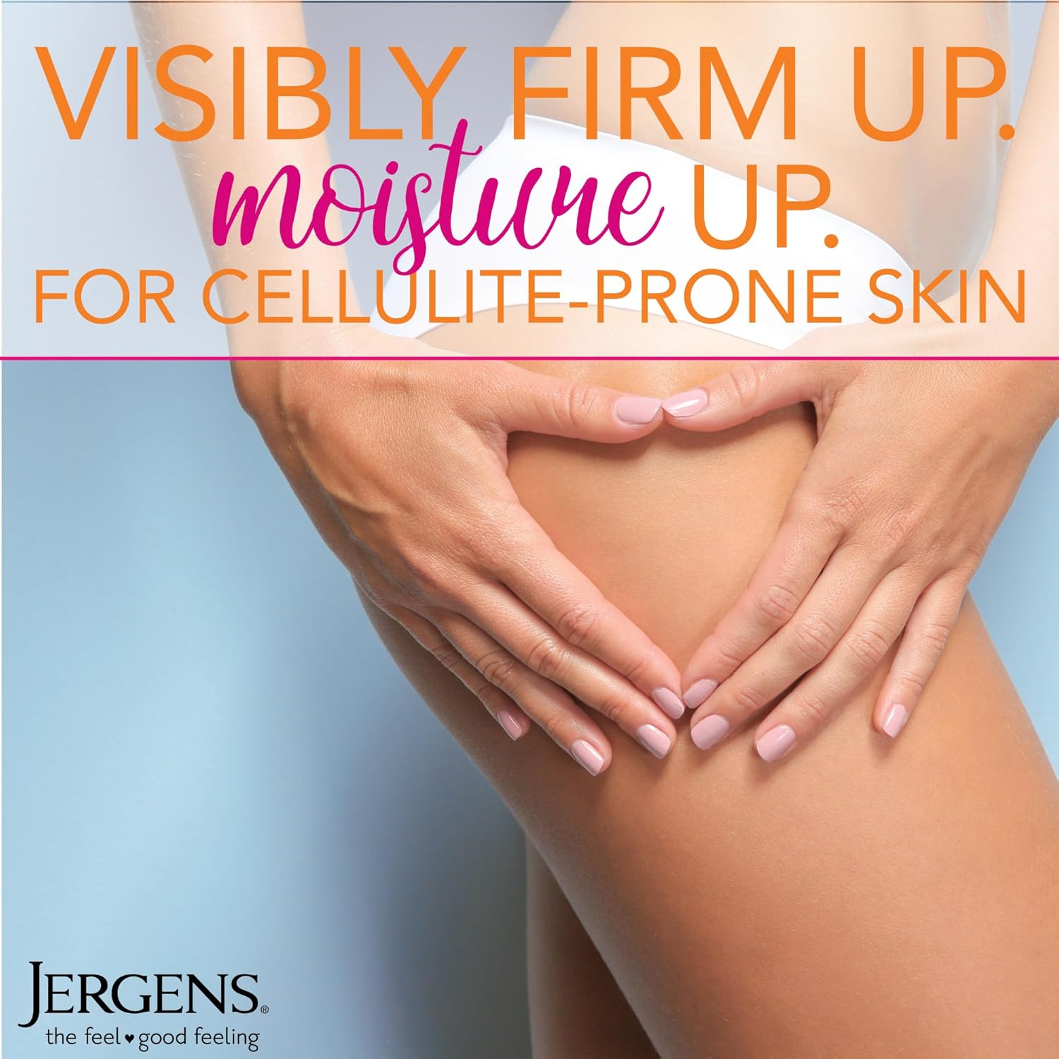 Jergens Skin Firming Toning Moisturizer 496 ml bottle for cellulite-prone skin