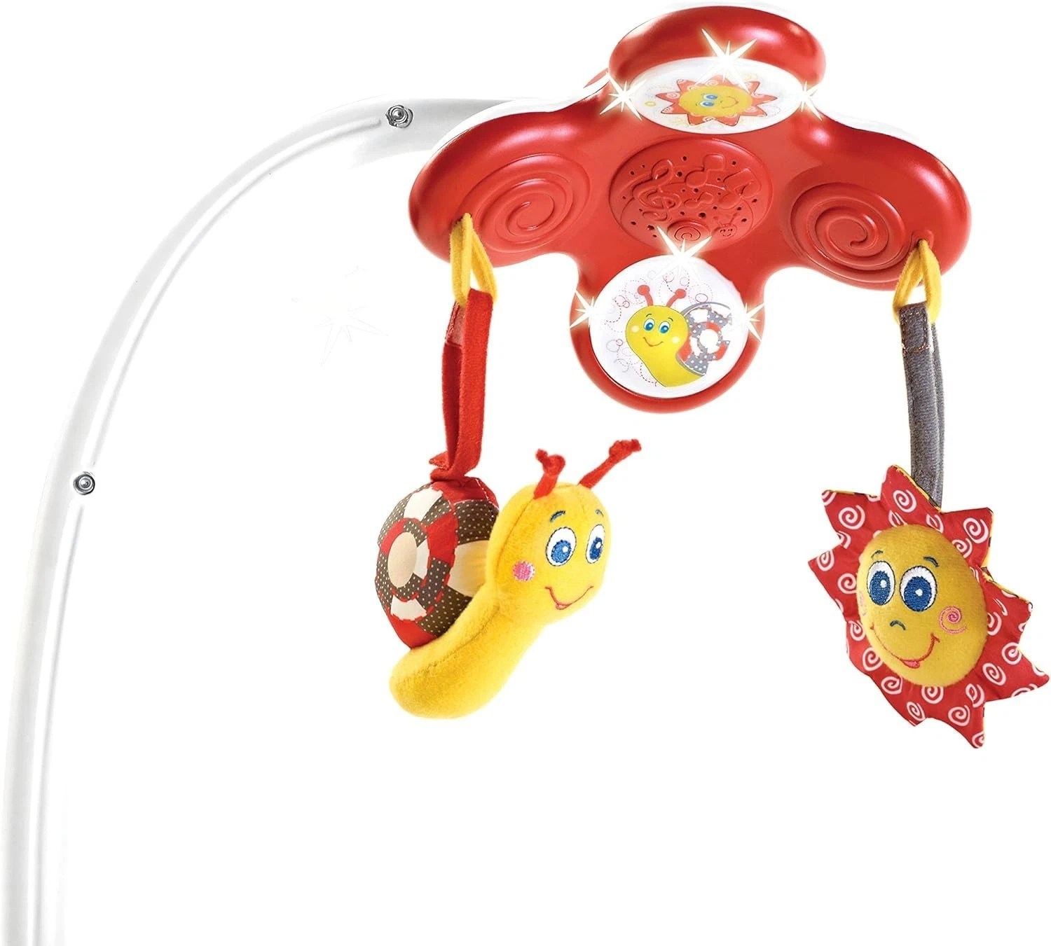 Tiny Love 3-in-1 Rocker Napper red baby mobile with hanging toys