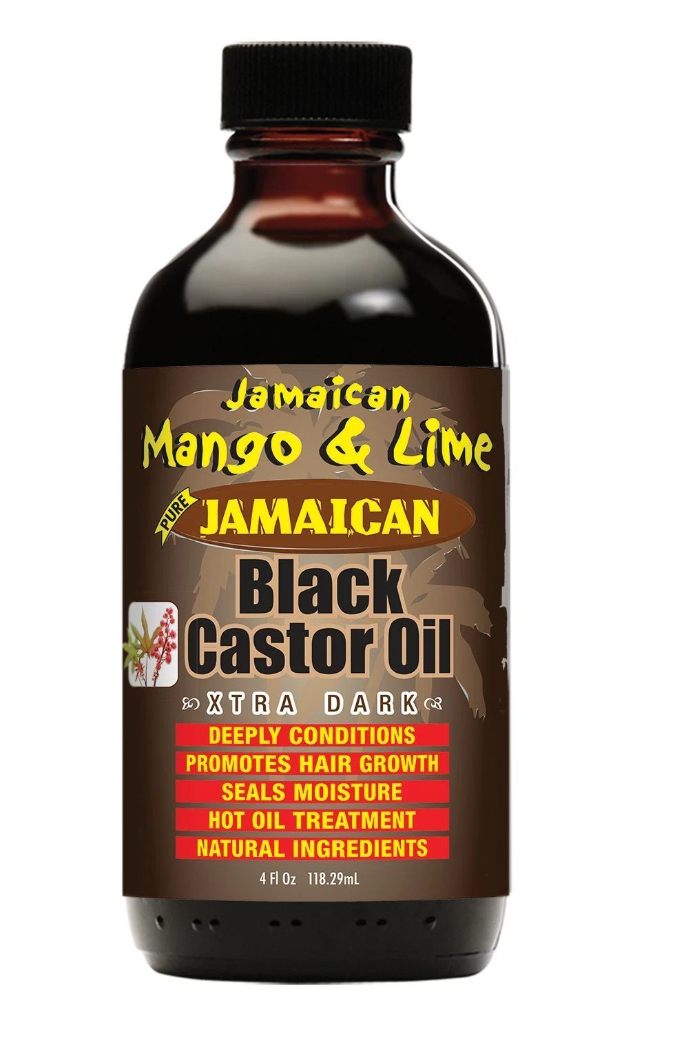 Jamaican Mango & Lime Black Castor Oil Xtra Dark 4 fl oz bottle