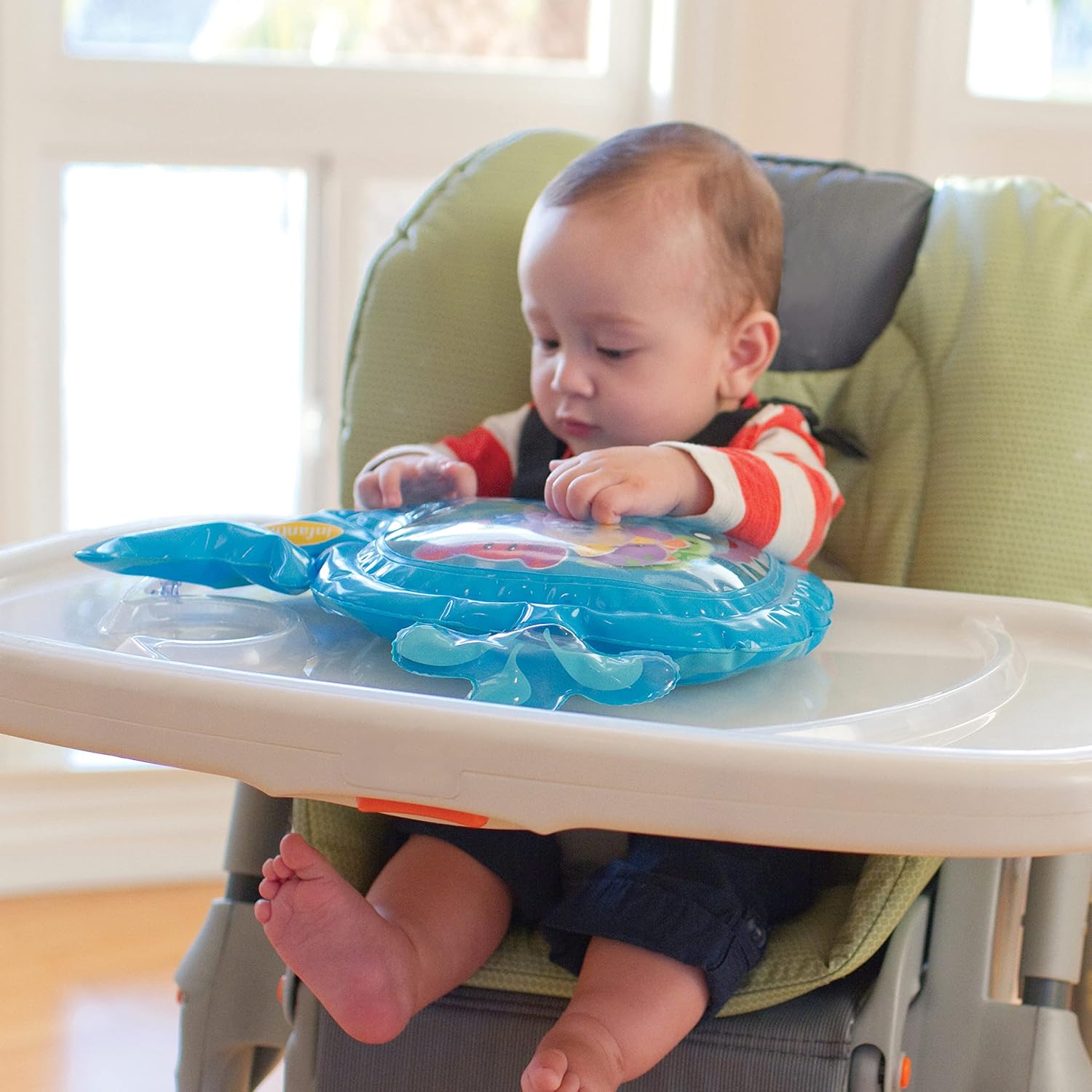 Infantino Pat and Play blue water mat with fish design for infants