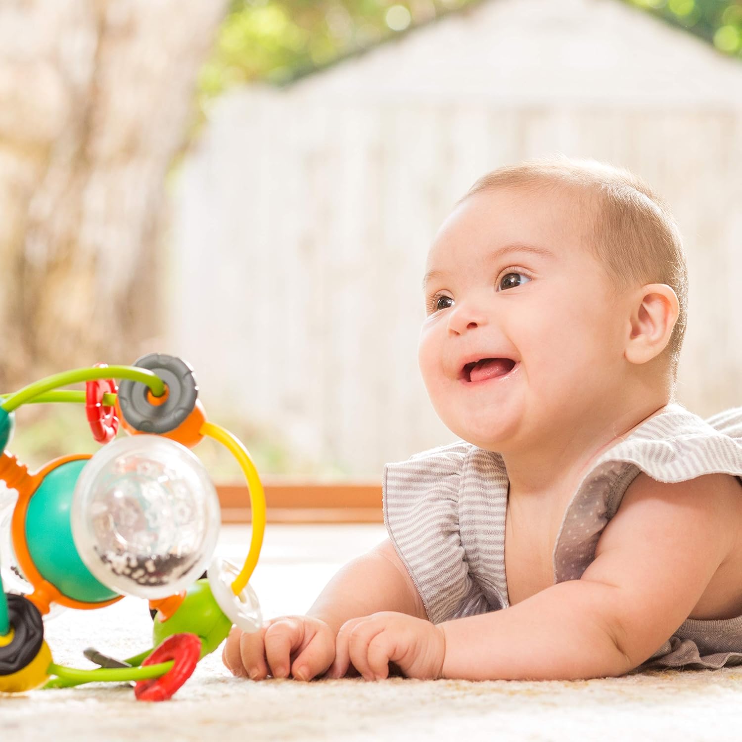 Infantino Magic Beads Activity Ball with colourful loops and sensory elements