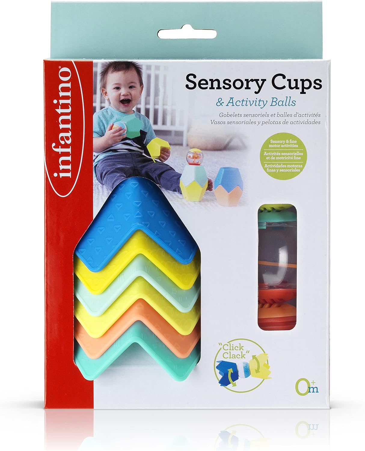 Infantino Sensory Stacking Cups and Activity Balls multicoloured baby toy set