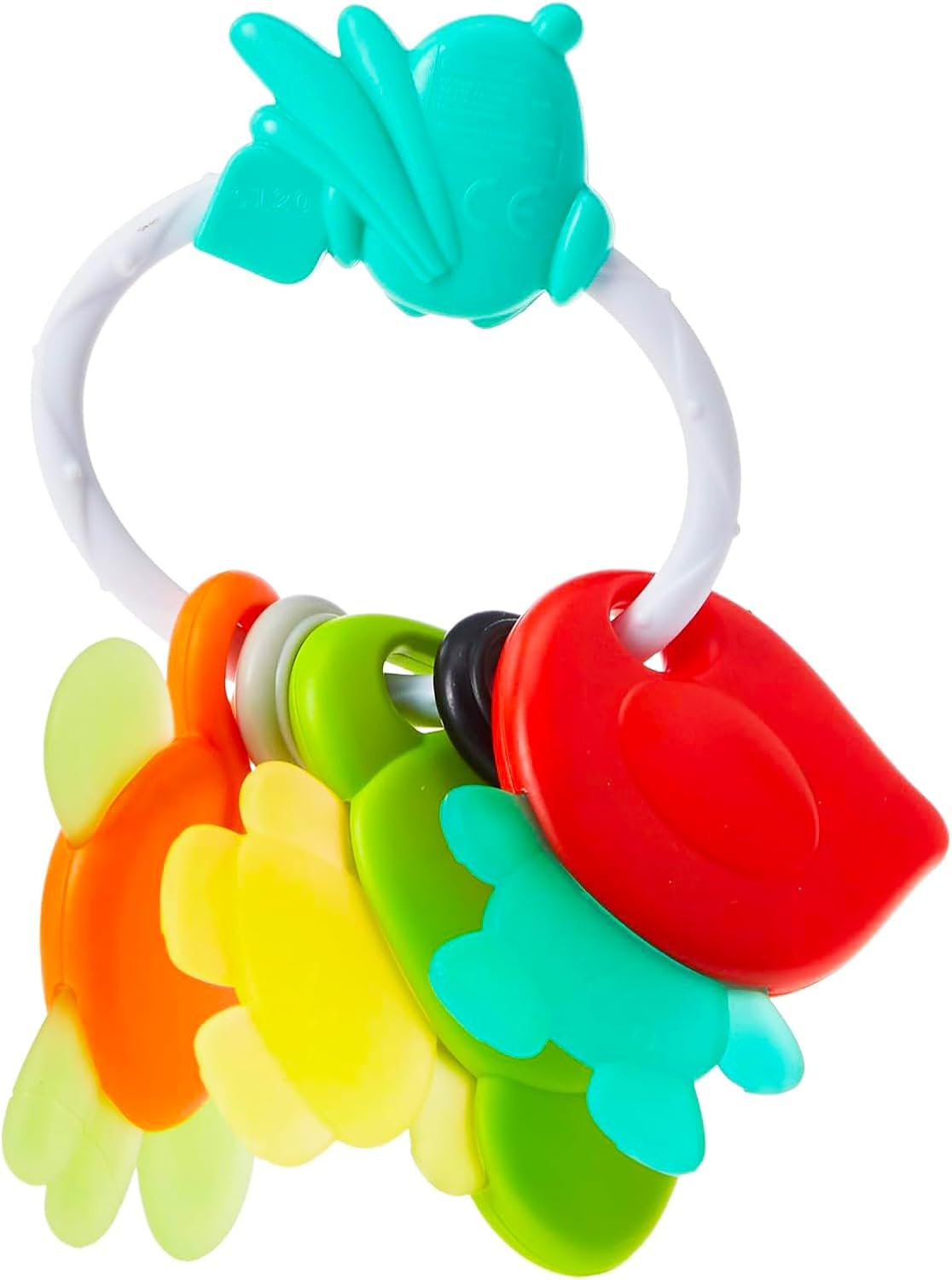 Infantino Safari Teething Pals turquoise elephant teething toy with coloured petals