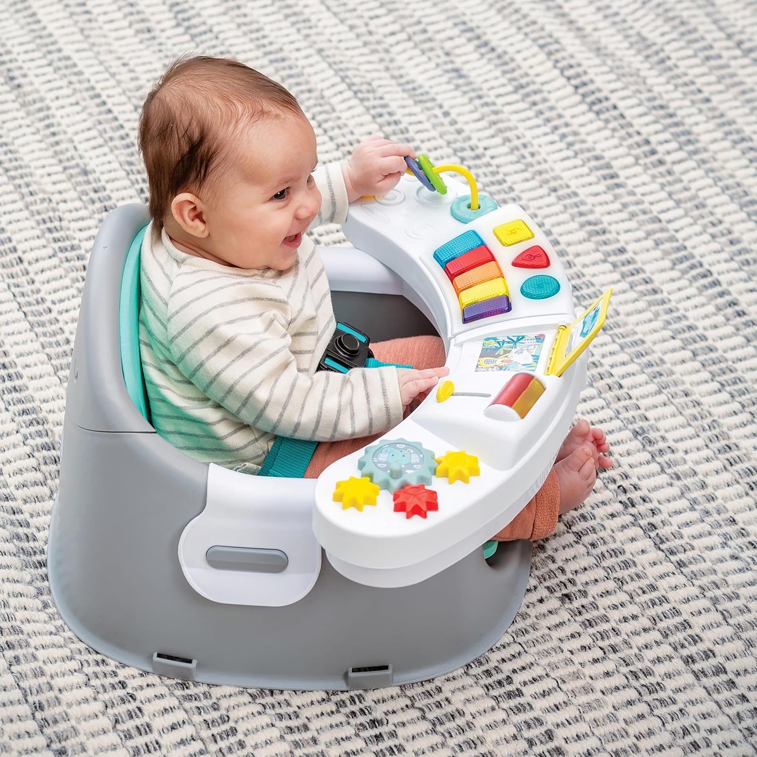 Infantino Music & Lights 3-in-1 Discovery Seat & Booster with interactive toys